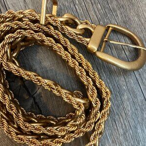 Zara Gold Metallic Chain Link Belt